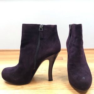 Rosegold purple plum Misha booties
